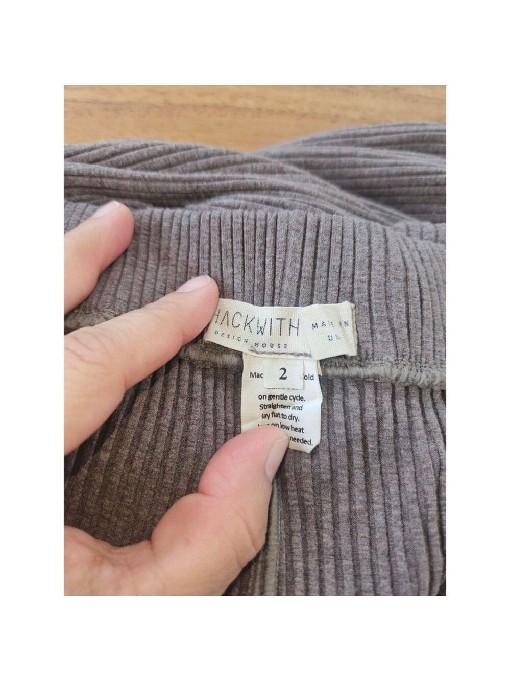 Hackwith Design House Extra Wide-Leg Rib Pant Size 2 (18w-20w) - Picture 4 of 5